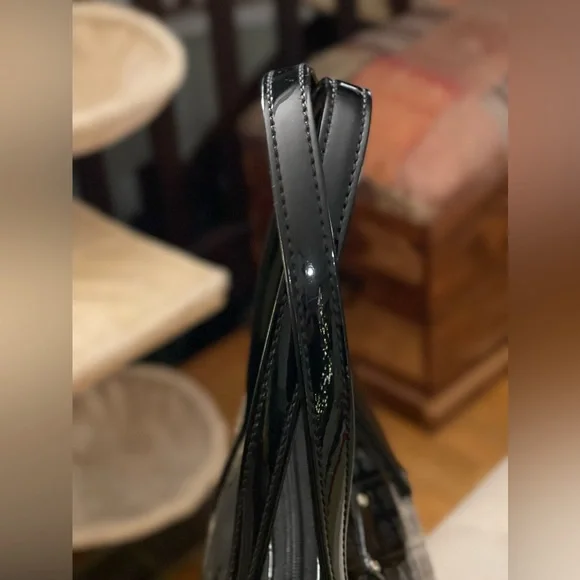 KATE SPADE NEW YORK Women's Black Patent Leather Tote Bag Org. $399 AUTH NWOT - Picture 6 of 16